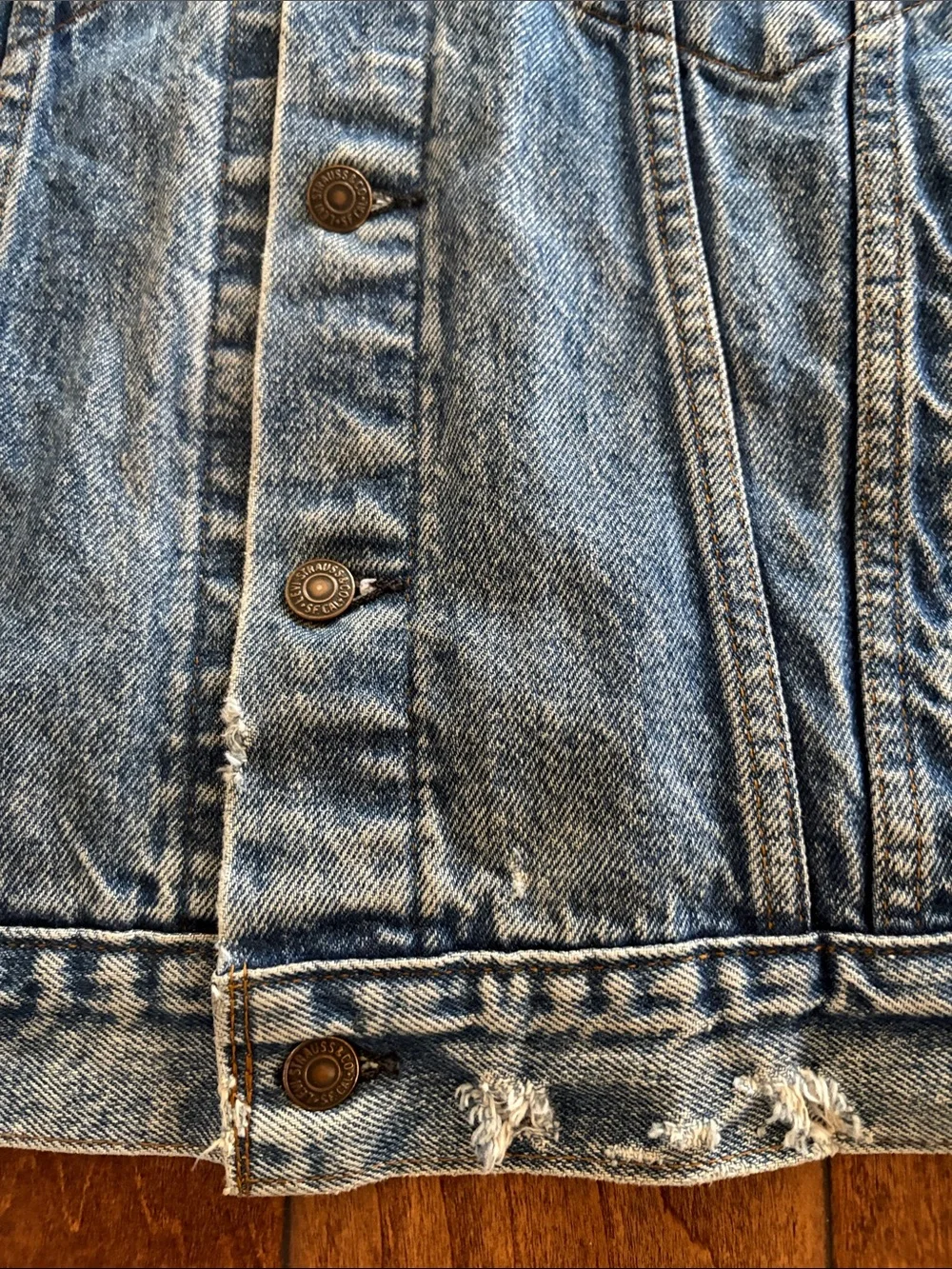 VINTAGE Levi's Blue Denim Sleeveless Vest